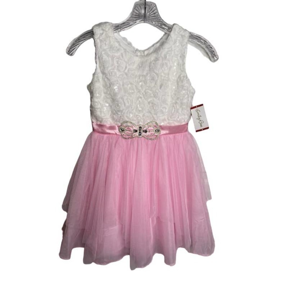 Emily Rose Sp Occasion Dress Girls Floral Tulle Pink Easter Wedding NWT Sz 8‎